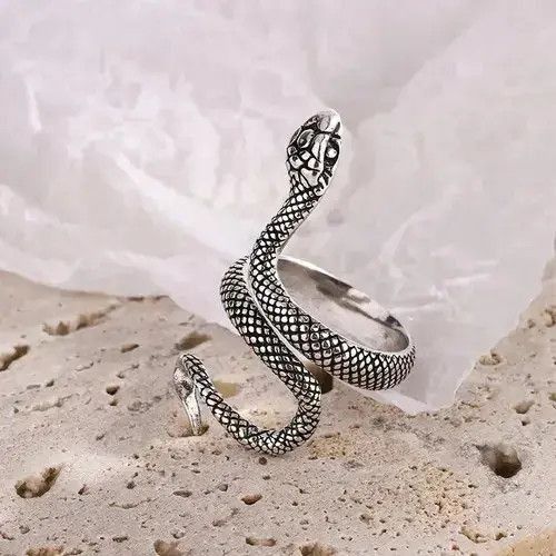 Other Sterling Silver Snake Rings Size ONE SIZE - 3 Thumbnail