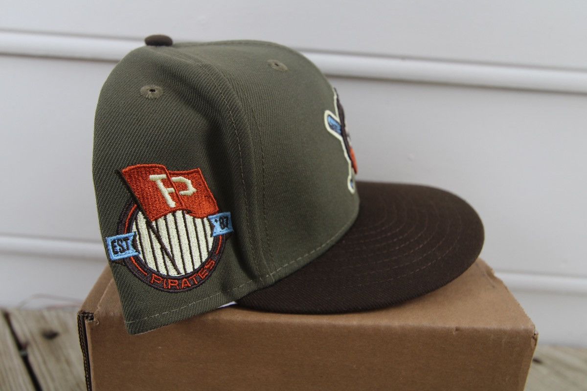 Hat Club × MLB × New Era 7 1/2 New Era Pittsburgh Pirates Exclusive Fitted Size ONE SIZE - 2 Thumbnail