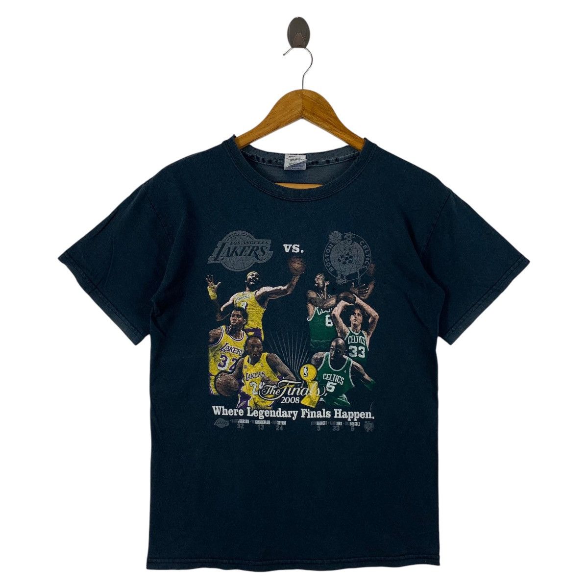 Vintage 90s LOS ANGELES LAKERS vs BOSTON CELTICS tee