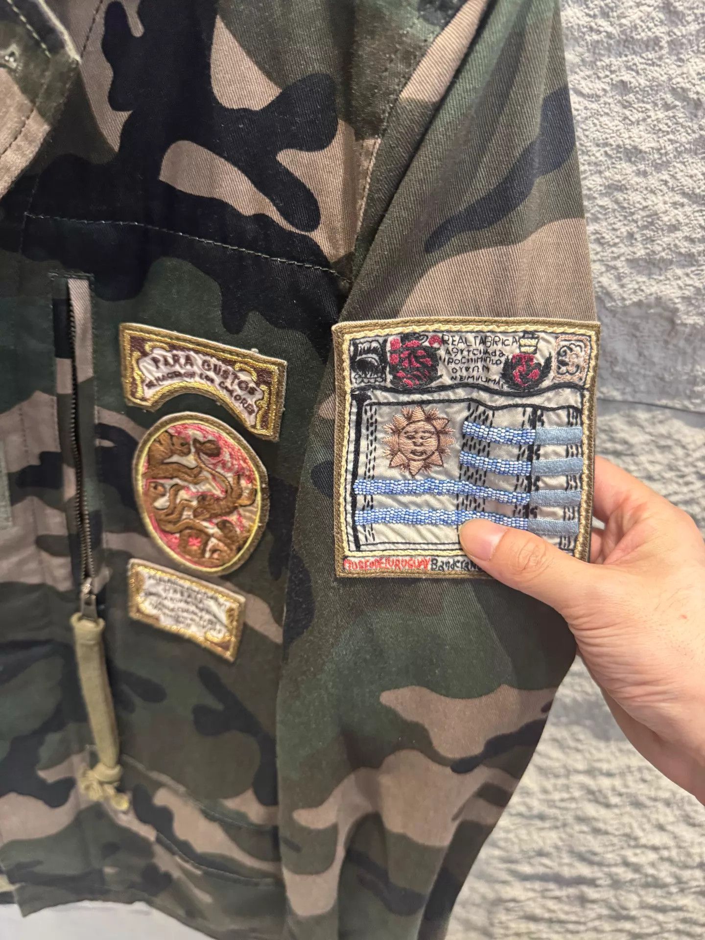 Valentino Valentino Men's Camo Embroidered Patches Jacket Size 46 Size US S / EU 44-46 / 1 - 2 Thumbnail