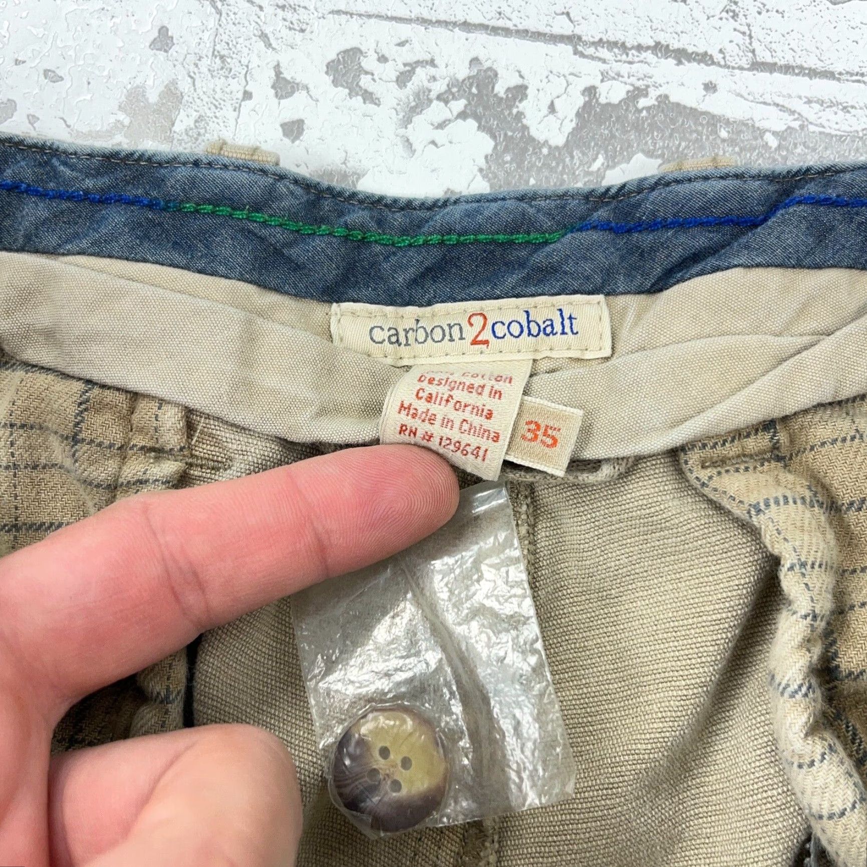Carbon2Cobalt VINTAGE Carbon 2 Cobalt Pants Men 35x31 Khaki Canvas Outdoor Casual Workwear Size US 35 - 5 Thumbnail