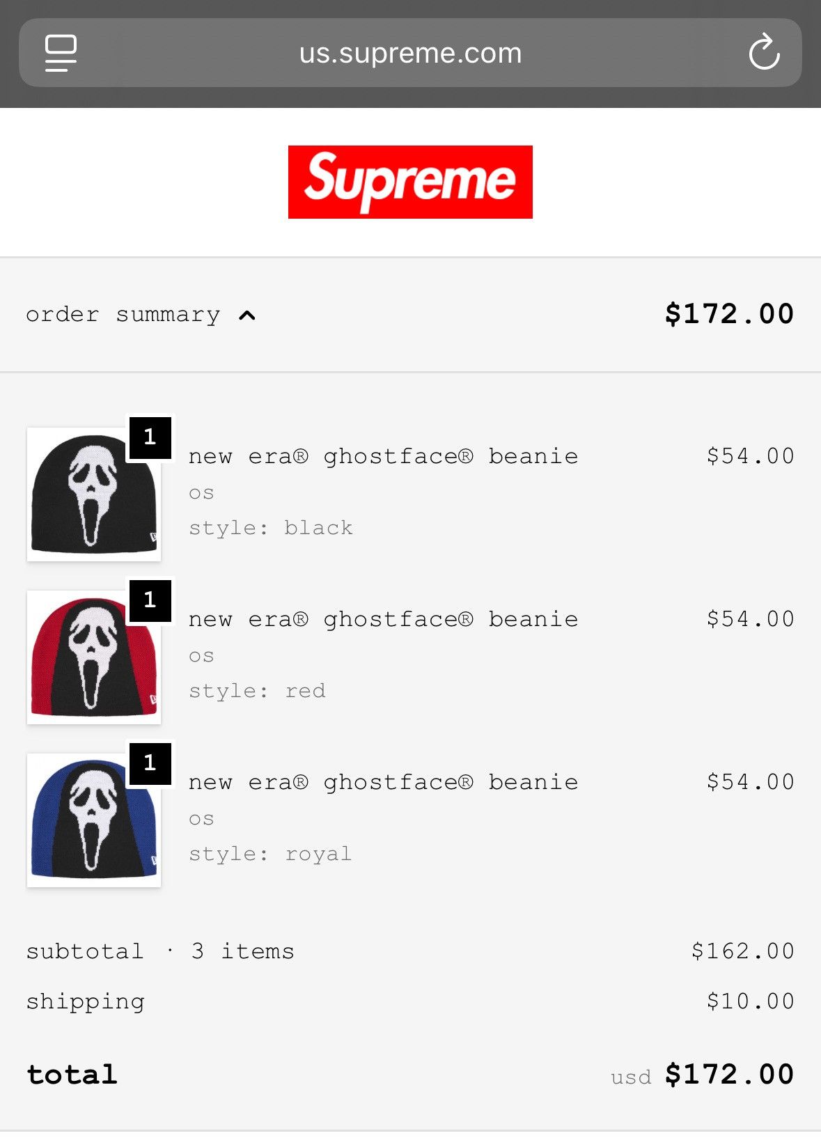 New Era × Supreme Supreme New Era Ghostface Beanie Red Size ONE SIZE - 6 Thumbnail
