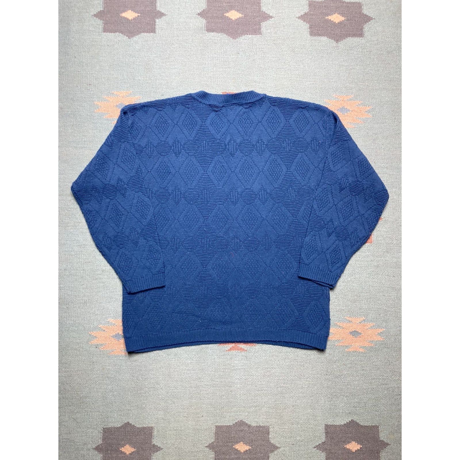 Vintage VINTAGE Winnie the Pooh cable-knit sweater v-neck Women L Blue Cartoon Pullover Size L / US 10 / IT 46 - 4 Thumbnail