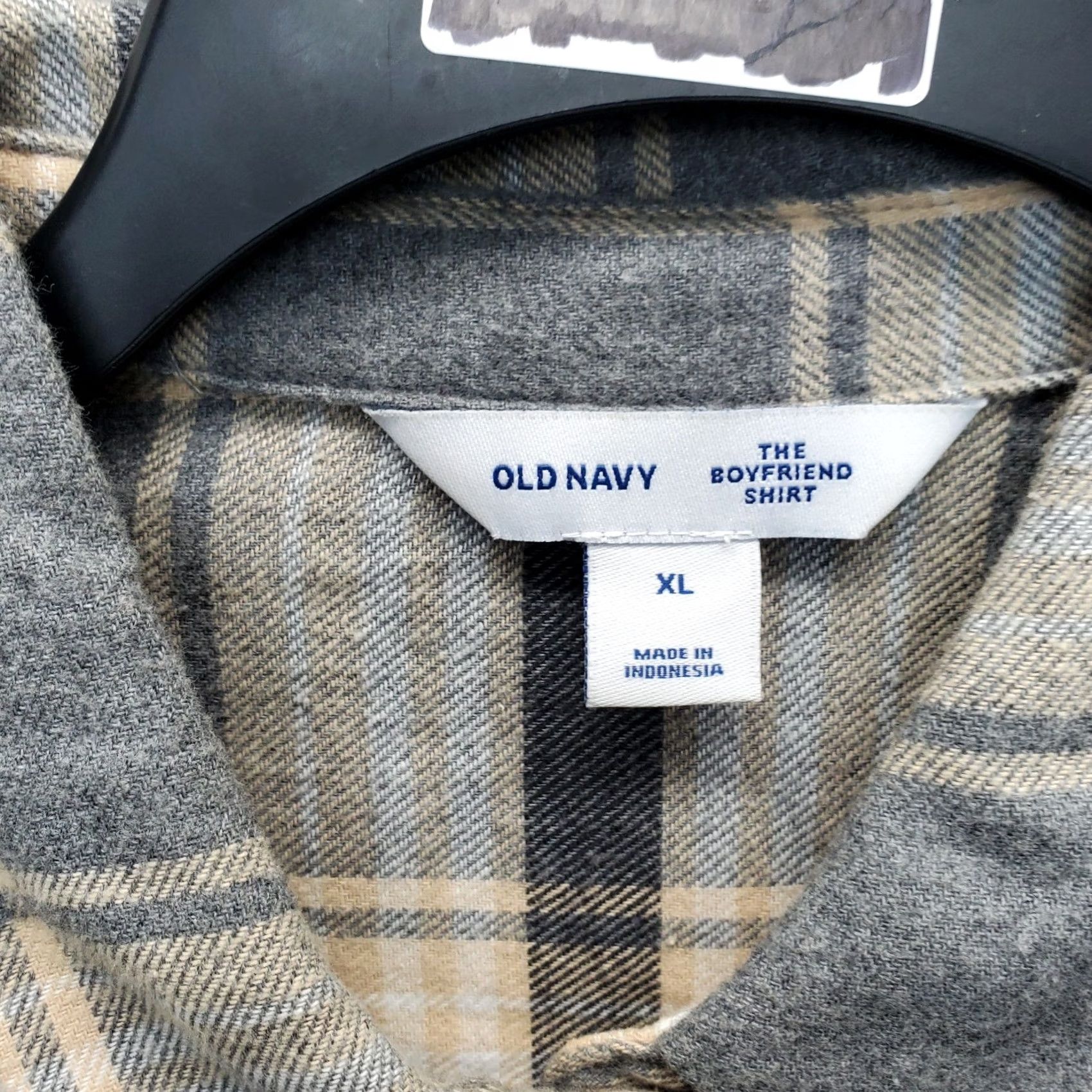 Old Navy Old Navy The Boyfriend Shirt Womens XL Multi Plaid Flannel Collared Button Up Size XL / US 12-14 / IT 48-50 - 5 Thumbnail
