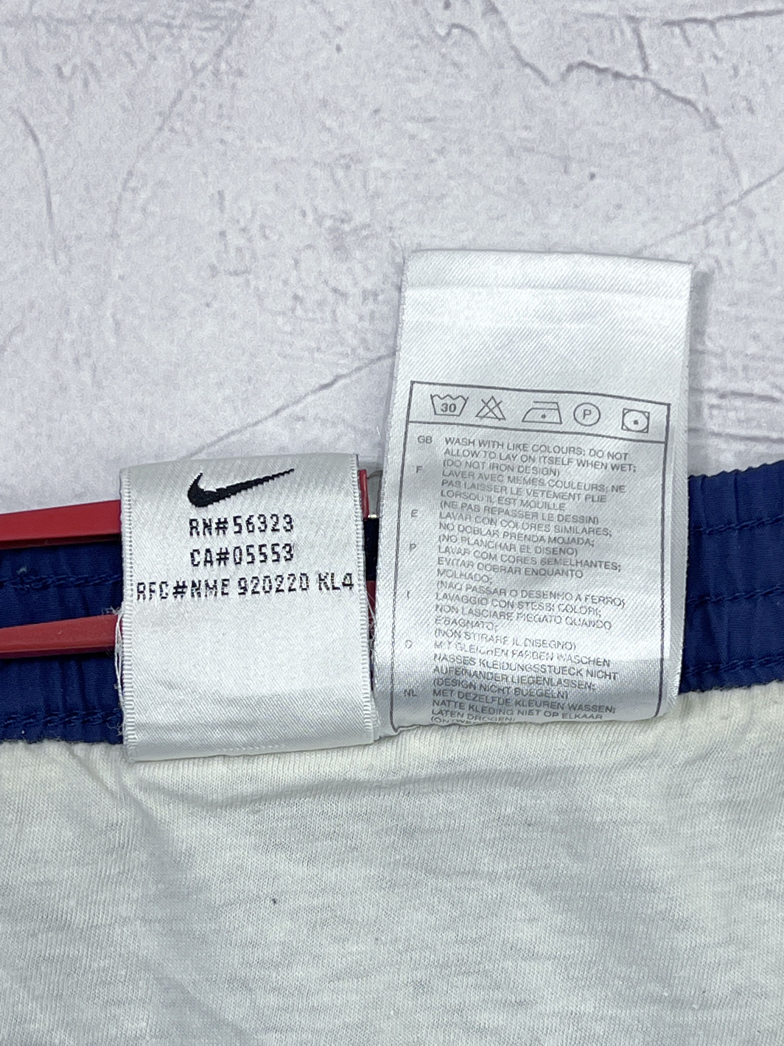 Nike × Vintage Vintage Nike Shorts Swoosh Logo Dark Blue Size US 36 / EU 52 - 11 Thumbnail