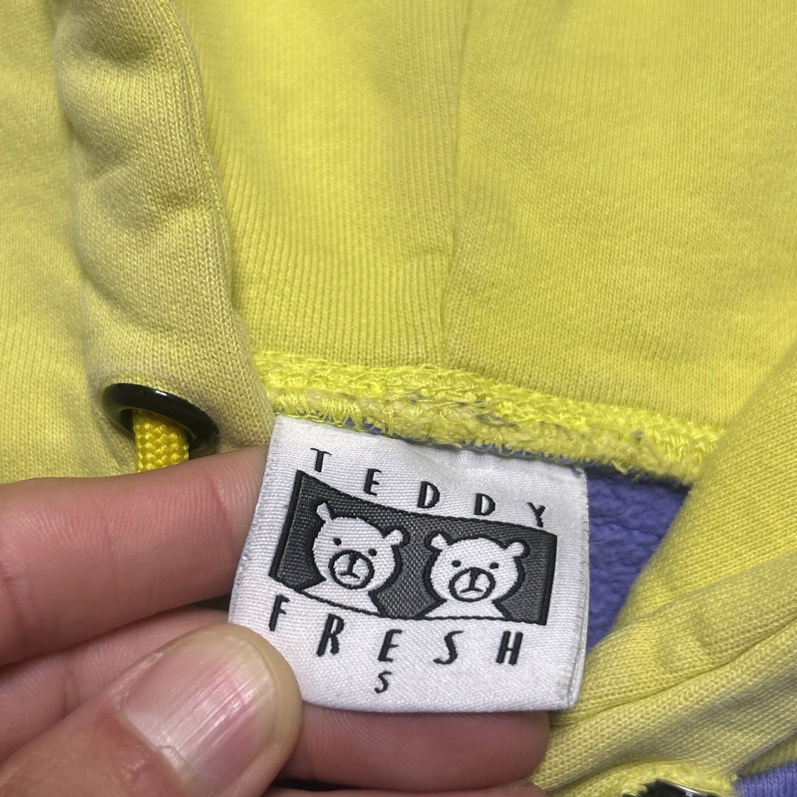 Teddy Fresh Teddy Fresh Color Block Pastel Hoodie Small Patchwork Stains Size US S / EU 44-46 / 1 - 11 Thumbnail