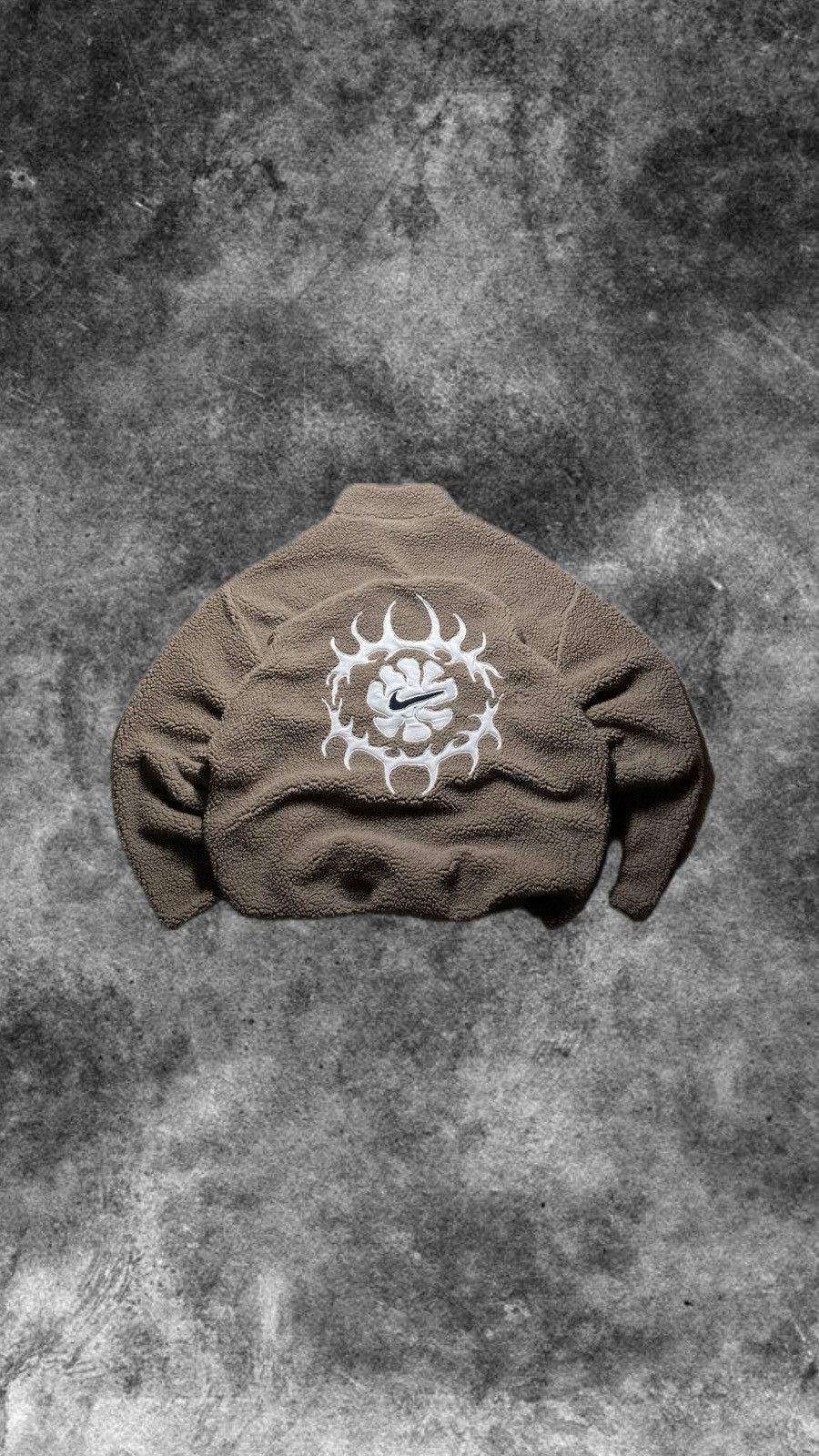 Nike × Vintage ⛩️Nike 1/3zip custom sherpa fleece vintage y2k biglogo brown Size US M / EU 48-50 / 2 - 1 Thumbnail