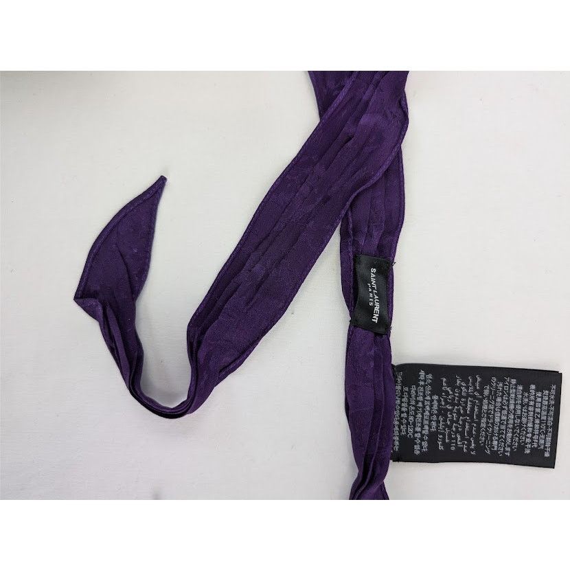 Saint Laurent Paris o1rshd1 Q:4 / Size: OS / Foulard Cravate Cour Scarf Purple Size ONE SIZE - 9 Thumbnail