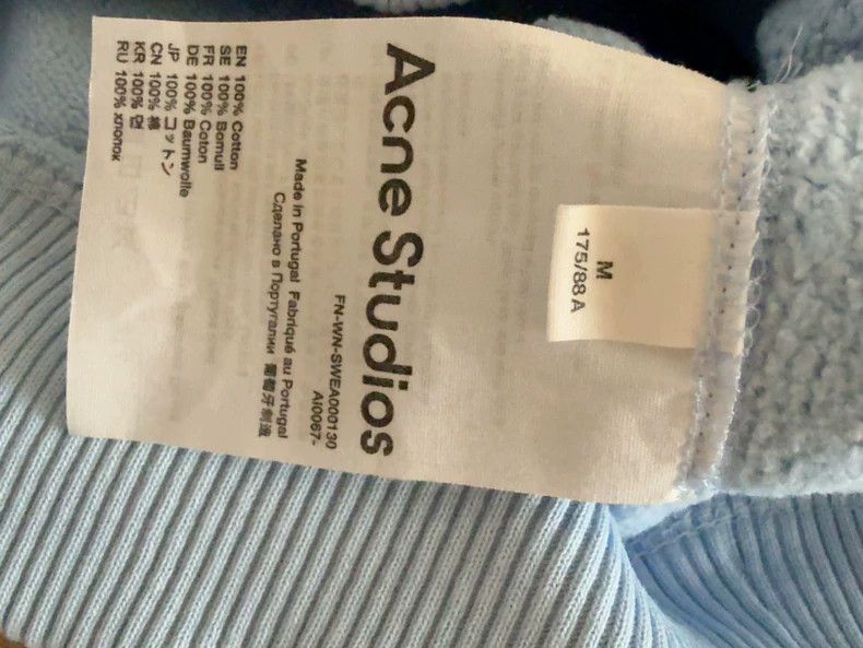 Acne Studios acne studios Blue sweatshirt Size US M / EU 48-50 / 2 - 4 Thumbnail