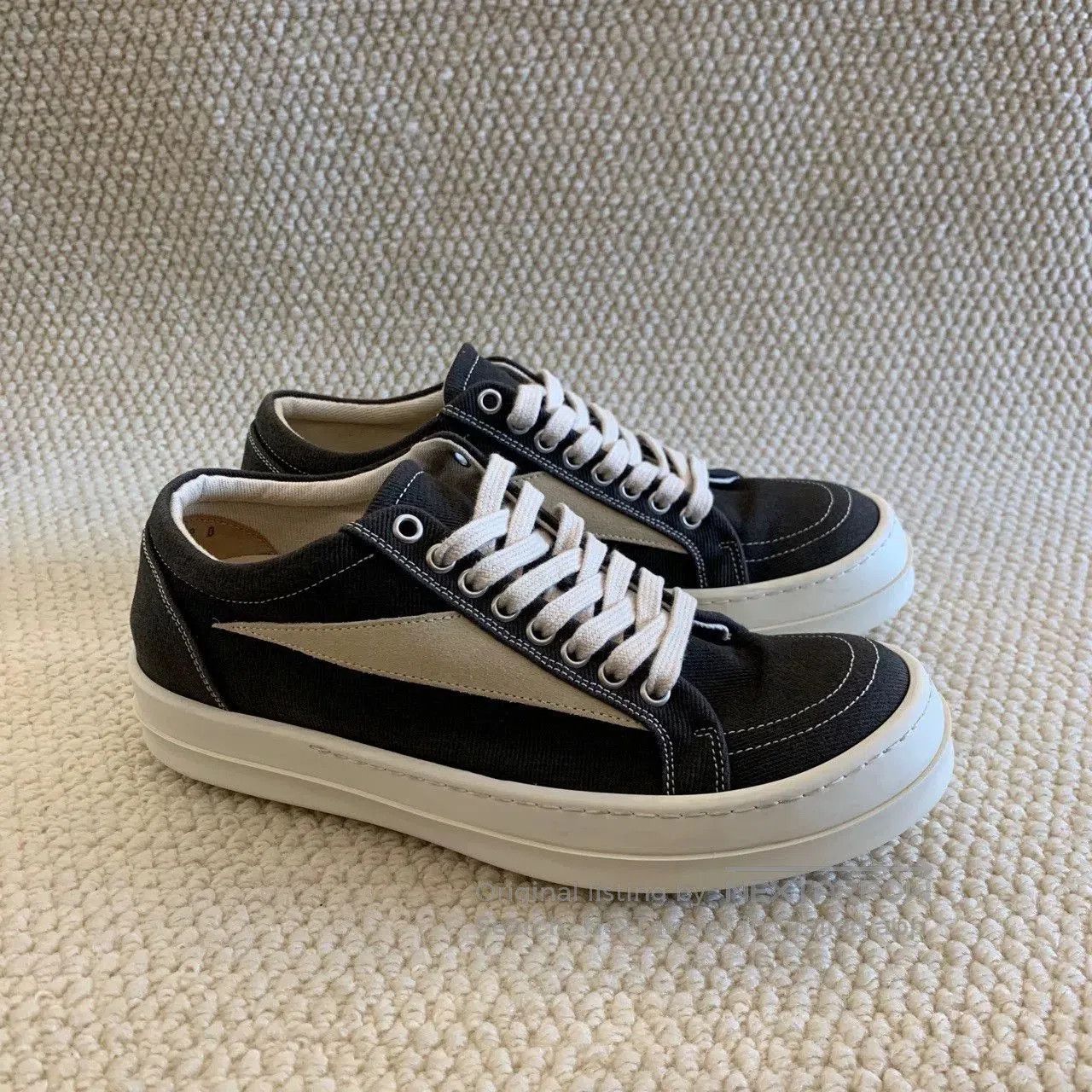 Rick Owens rick owens x vans classic canvas sneakers. Size US 7 / EU 40 - 3 Thumbnail