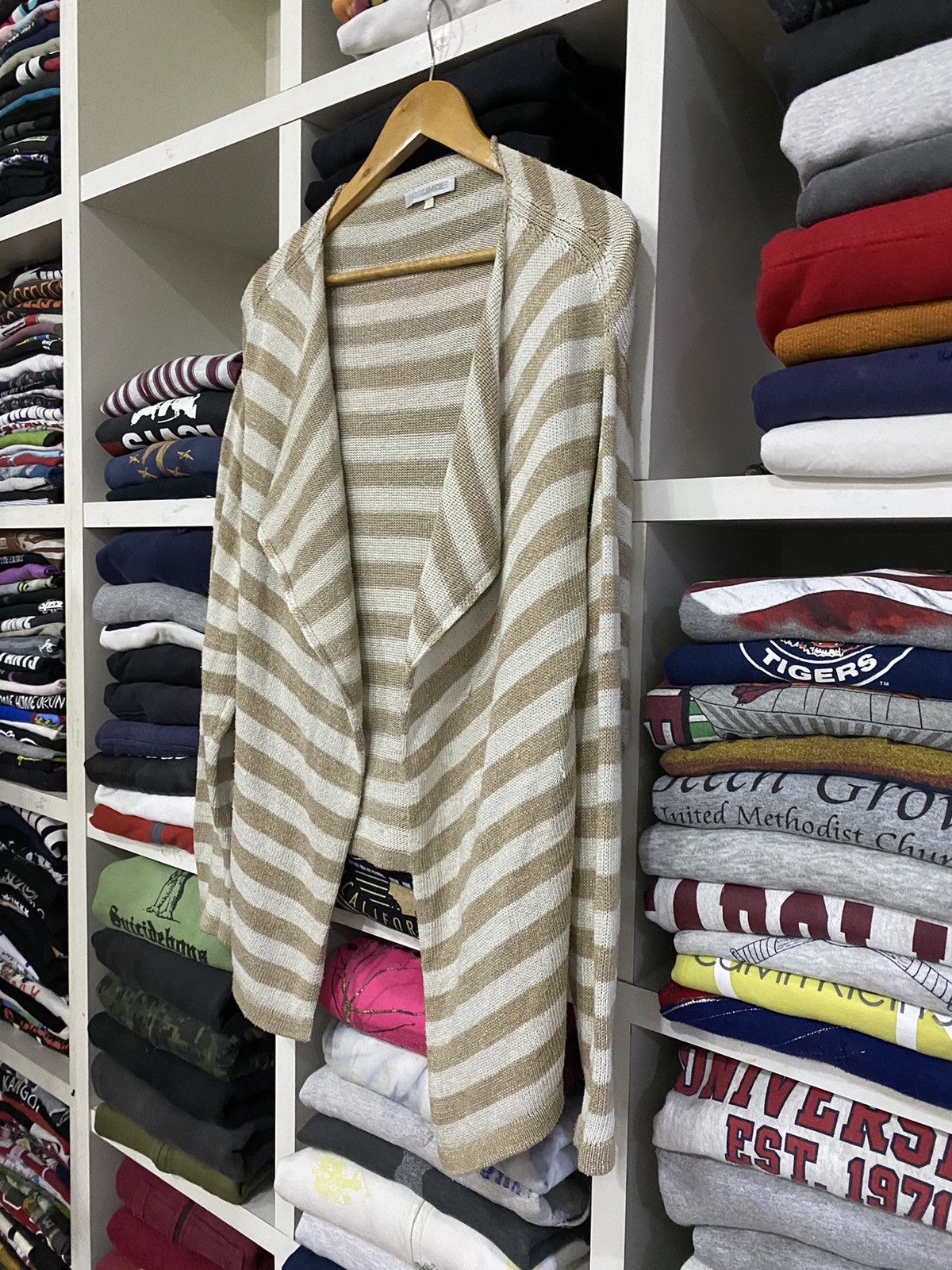 Japanese Brand × Vintage Naracamice Stripe Cardigan Size L / US 10 / IT 46 - 4 Thumbnail