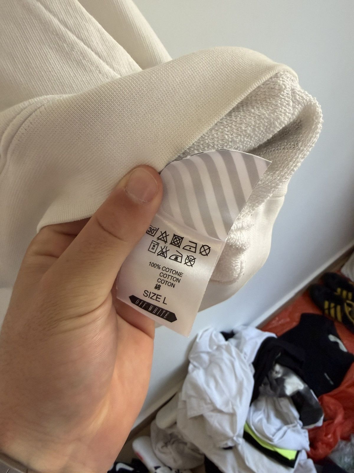 Off-White Off White “Blue Collar” Hoodie Size US L / EU 52-54 / 3 - 11 Thumbnail