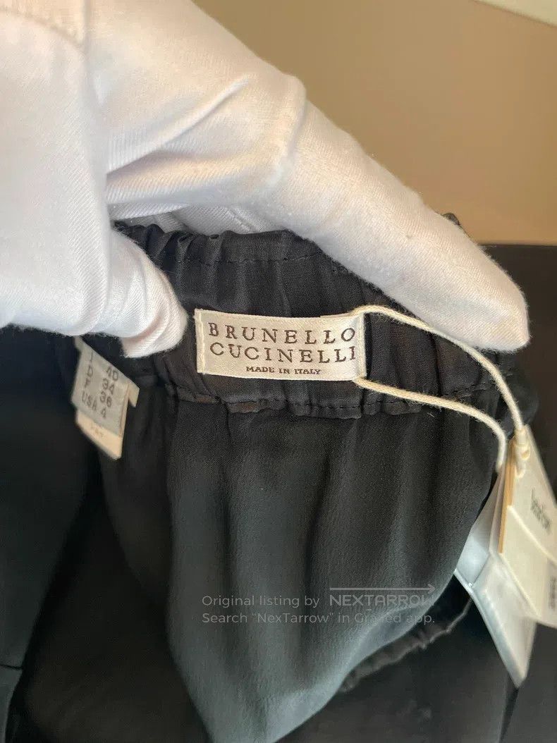 Brunello Cucinelli Brunello Cucinelli Black Silk Skirt Size 24" / US 00 / IT 34 - 3 Thumbnail
