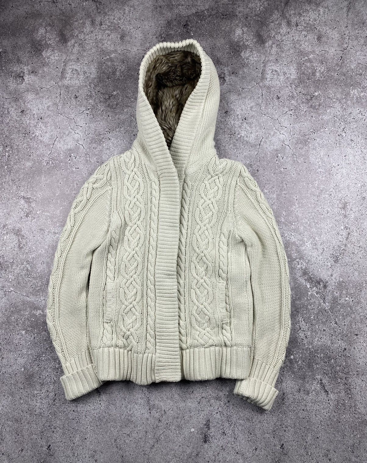 Vintage Fur Foxy Knitted Hooded Ifsixwasnine Lgb style