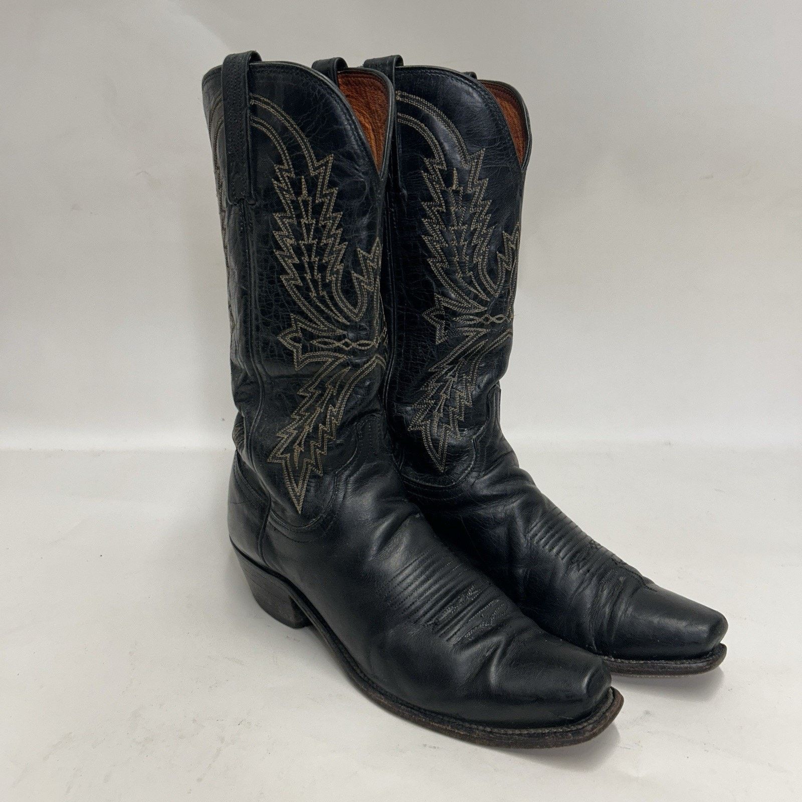 Lucchese Lucchese 1883 Crayton Mad Dog Cowboy Boots “Black White” Size US 8 / EU 41 - 1 Thumbnail