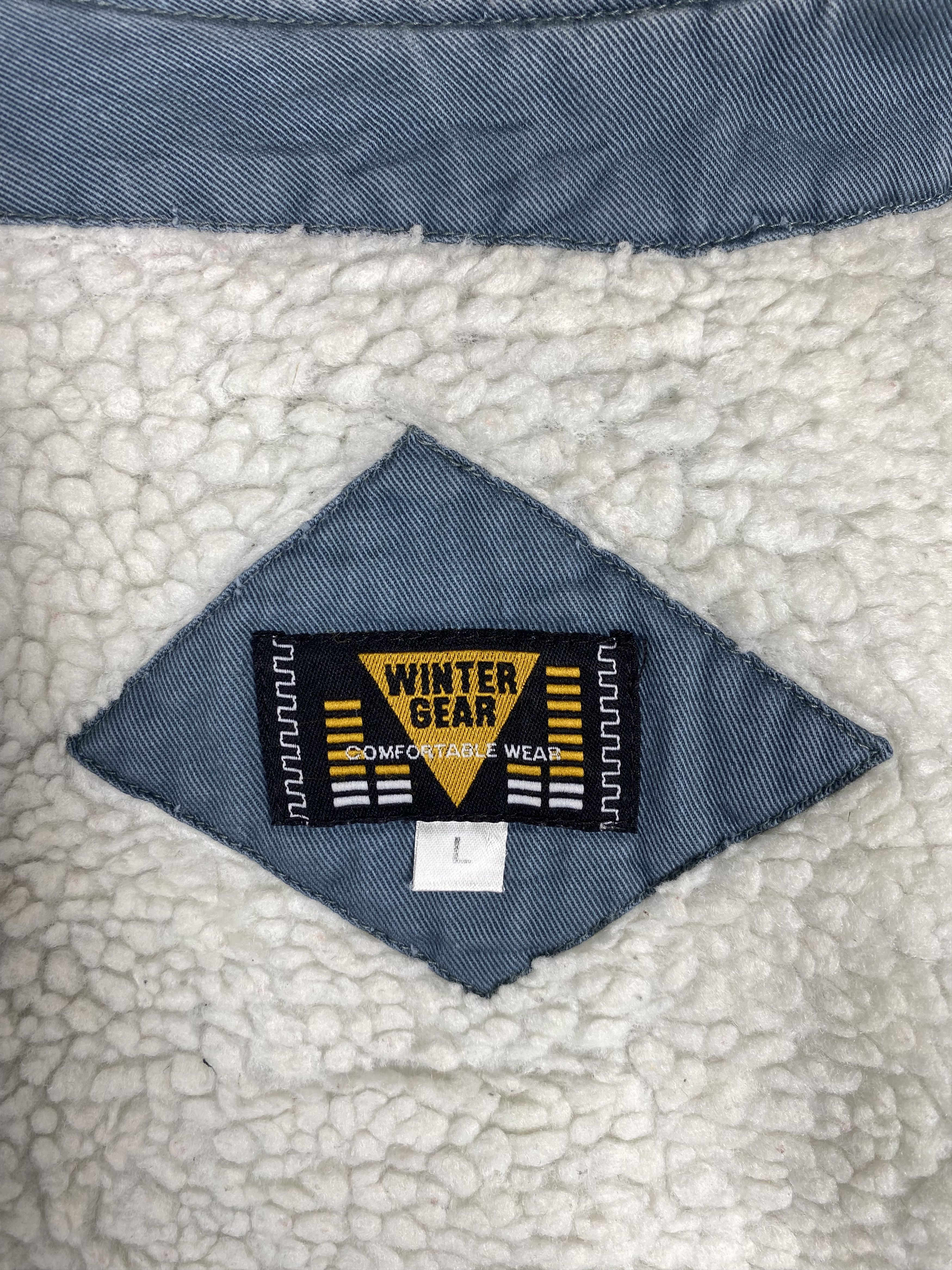 Japanese Brand Vintage Winter Gear Fleece Lining Utility Denim Vest Size US L / EU 52-54 / 3 - 7 Thumbnail