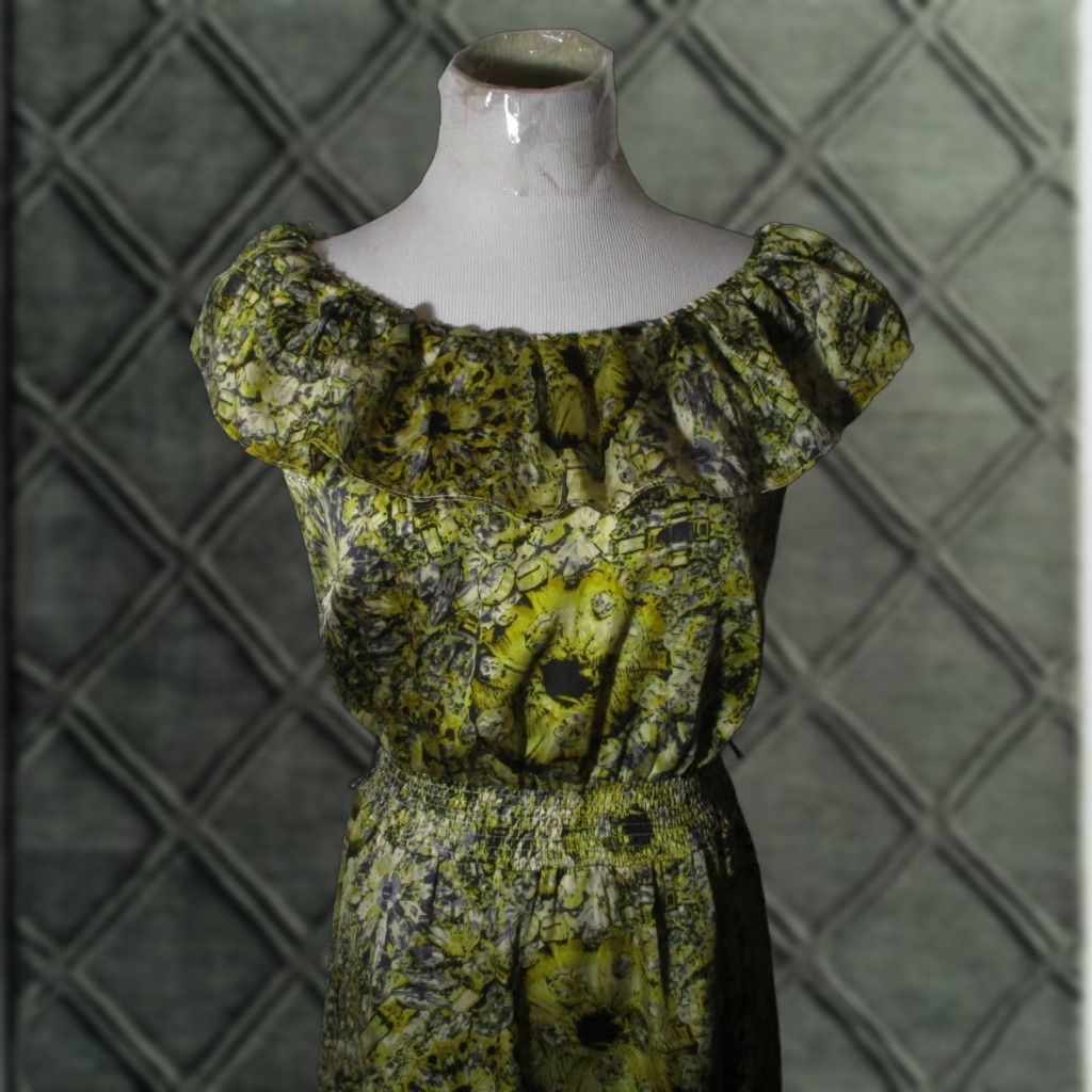Vintage ALLEN B. Green Sleeveless Dress Size 2 Size XS / US 0-2 / IT 36-38 - 1 Thumbnail