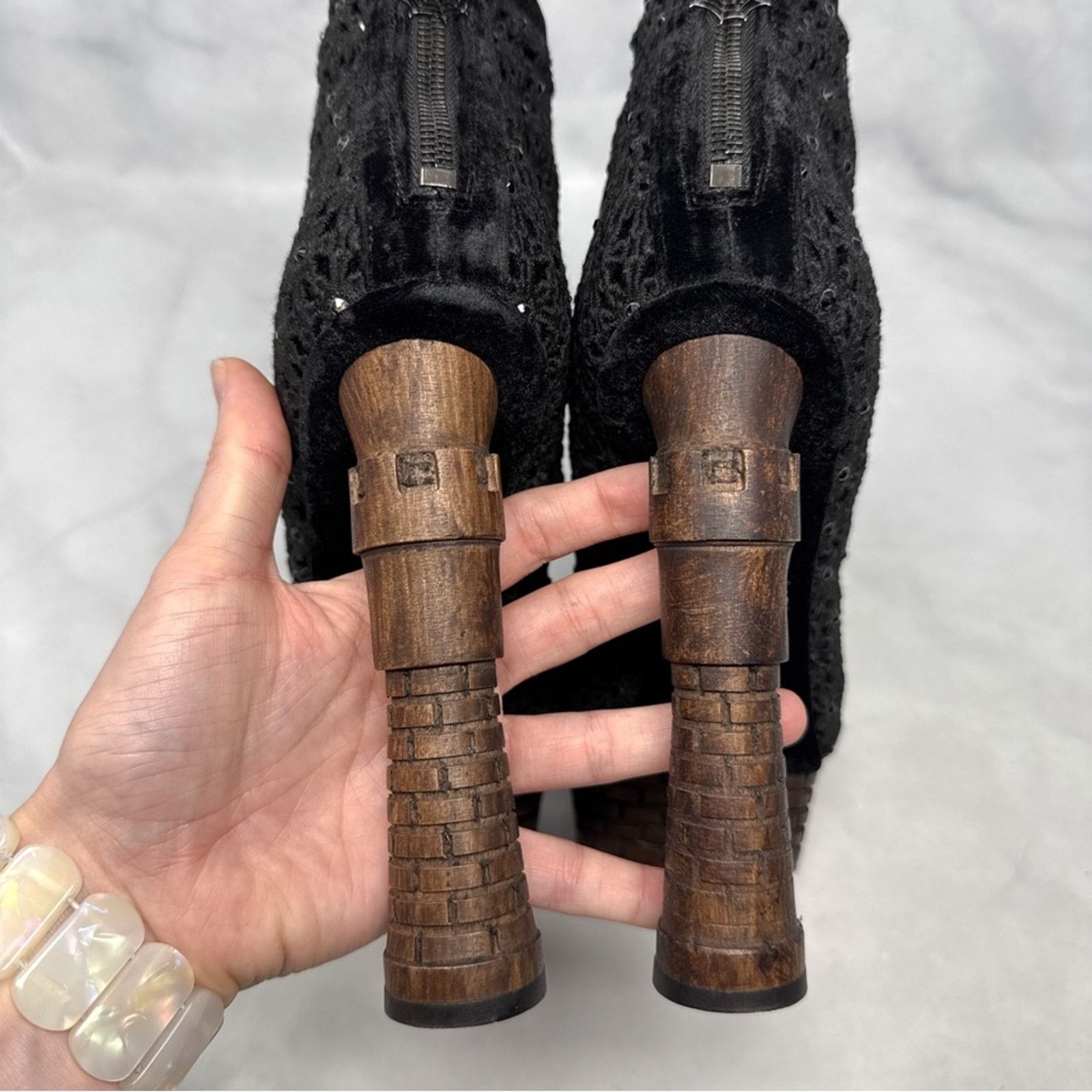 Charlotte Olympia Charlotte Olympia Damsel Castle Tower Crochet Platform Boots Size US 8 / IT 38 - 8 Thumbnail