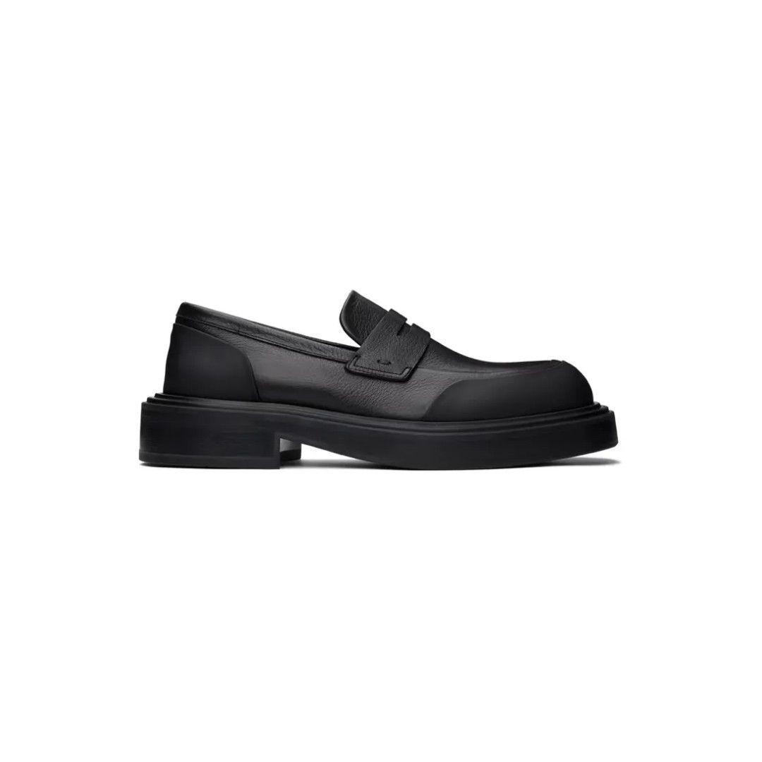 Salvatore Ferragamo o1s1rm0725 Square-Toe Leather Loafers in Black Size US 7 / EU 40 - 1 Thumbnail