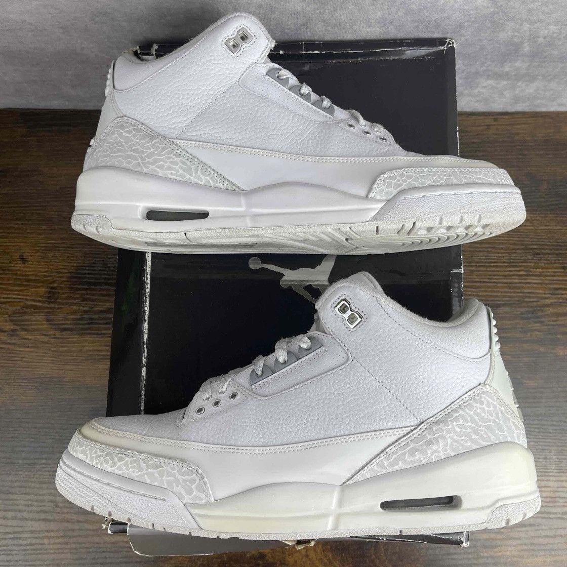Jordan Brand Air Jordan 3 Retro Silver Anniversary 398613-102 White OG Size US 11 / EU 44 - 3 Thumbnail