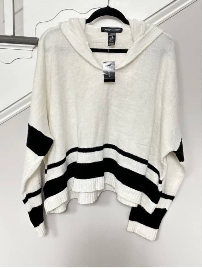 Other Ashley Stewart Ivory/combo Hooded Women’s Sweater NWT Size XXL / US 16-18 / IT 52-54 - 4 Thumbnail