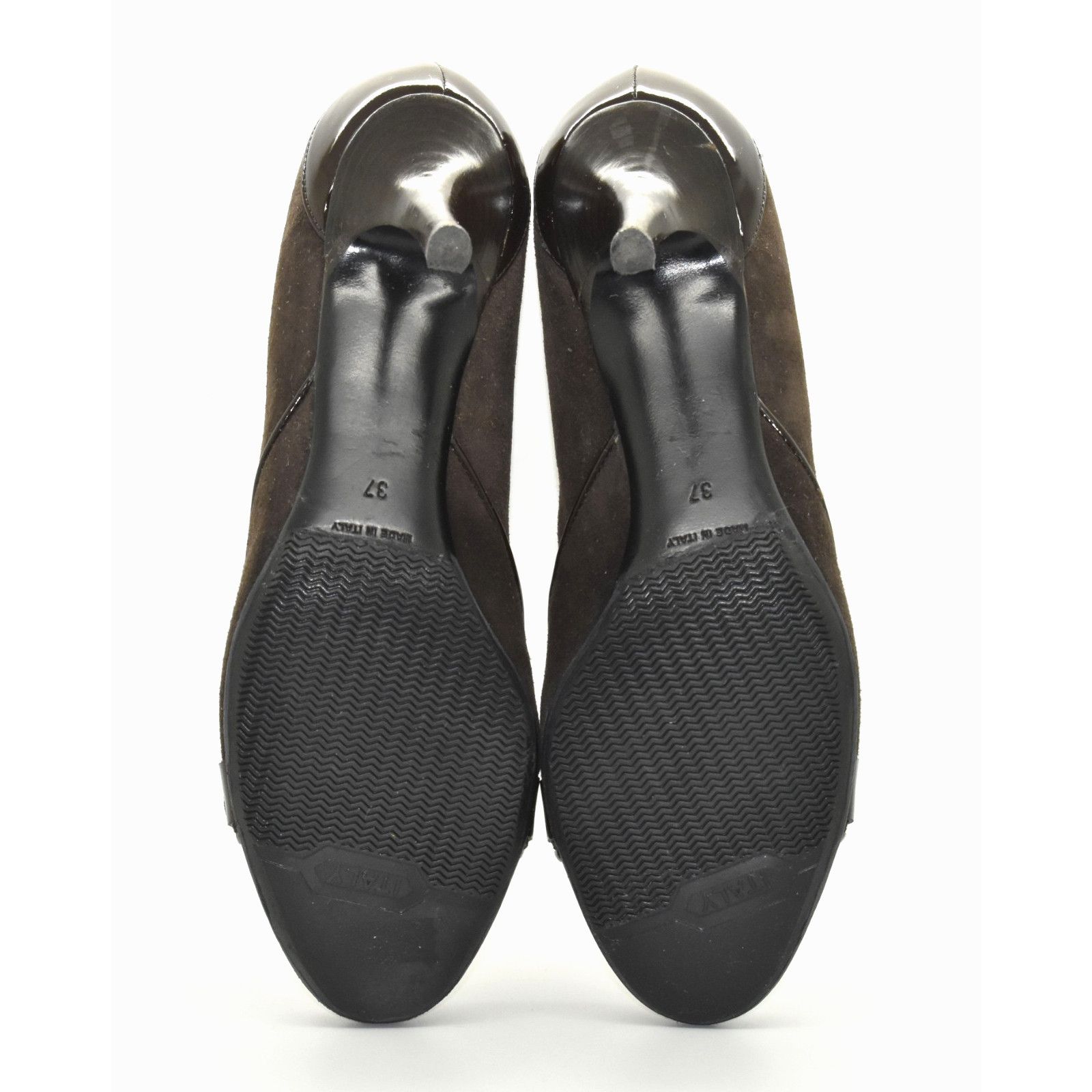 Christian Dior Monsieur CHRISTIAN DIOR Button Escarp 7 Marron Leather Pump Sz 37 Size US 6.5 / IT 36.5 - 7 Thumbnail
