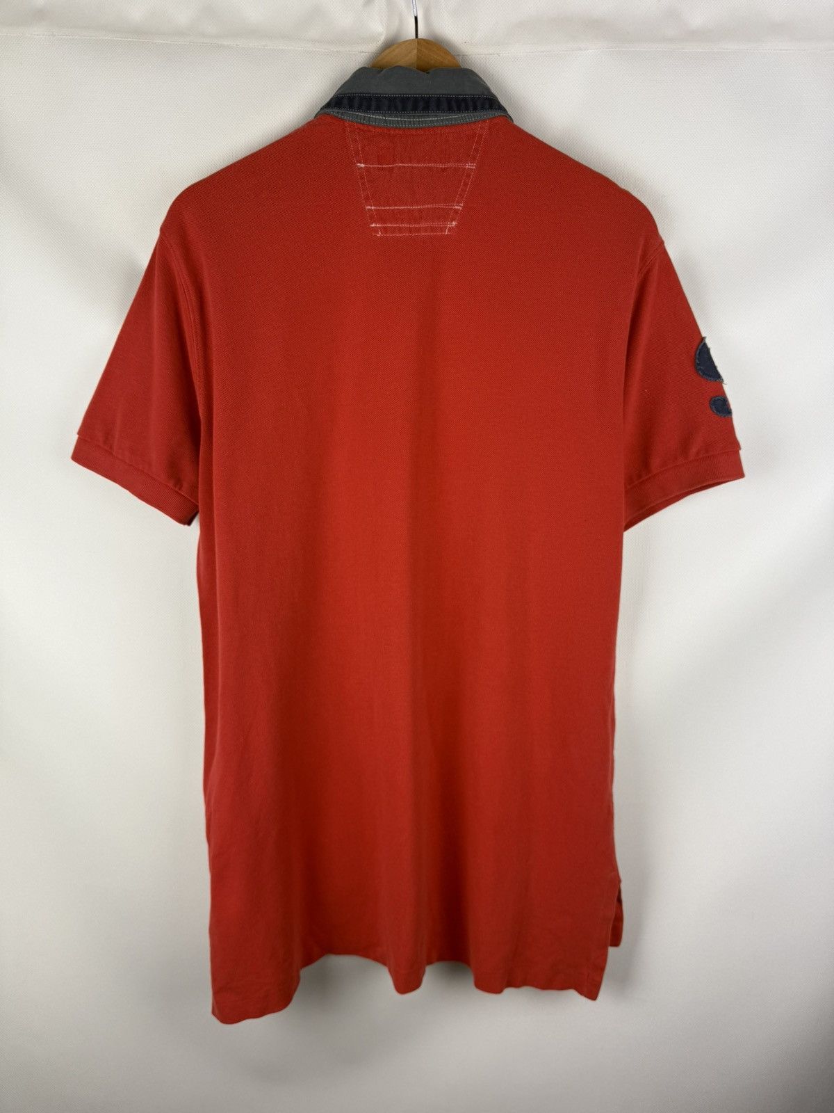 Polo Ralph Lauren Polo By Ralph Lauren Vintage Men USA Flag Logo Polo T Shirt Size US L / EU 52-54 / 3 - 15 Thumbnail