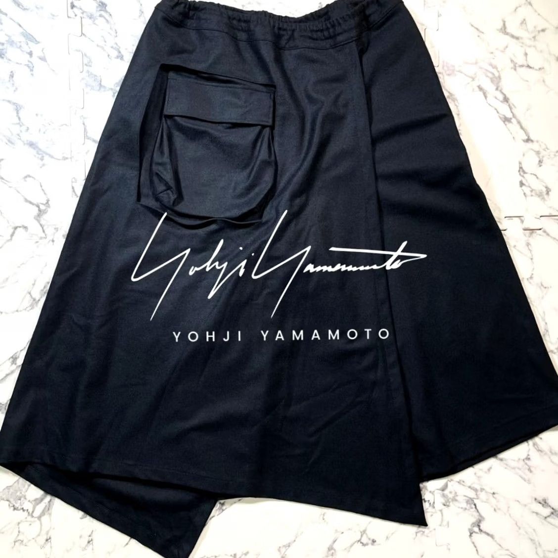 Yohji Yamamoto YOHJI YAMAMOTO Pants Skirt Wrap Asymmetry Wool Black Size L Men Size US 33 - 2 Thumbnail