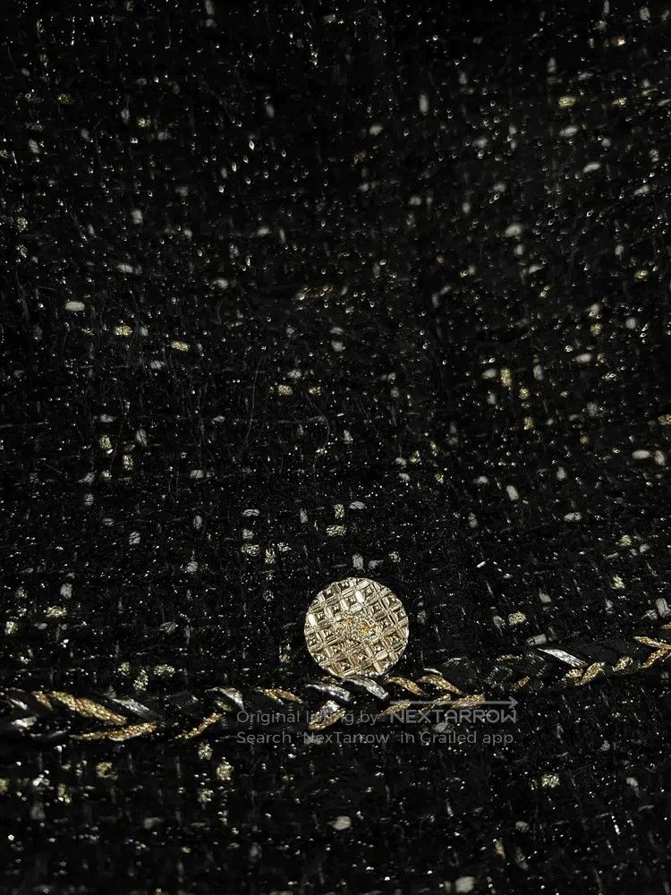 Chanel Chanel Black glitter diamond buckle lapel jacket Size XS / US 0-2 / IT 36-38 - 5 Thumbnail