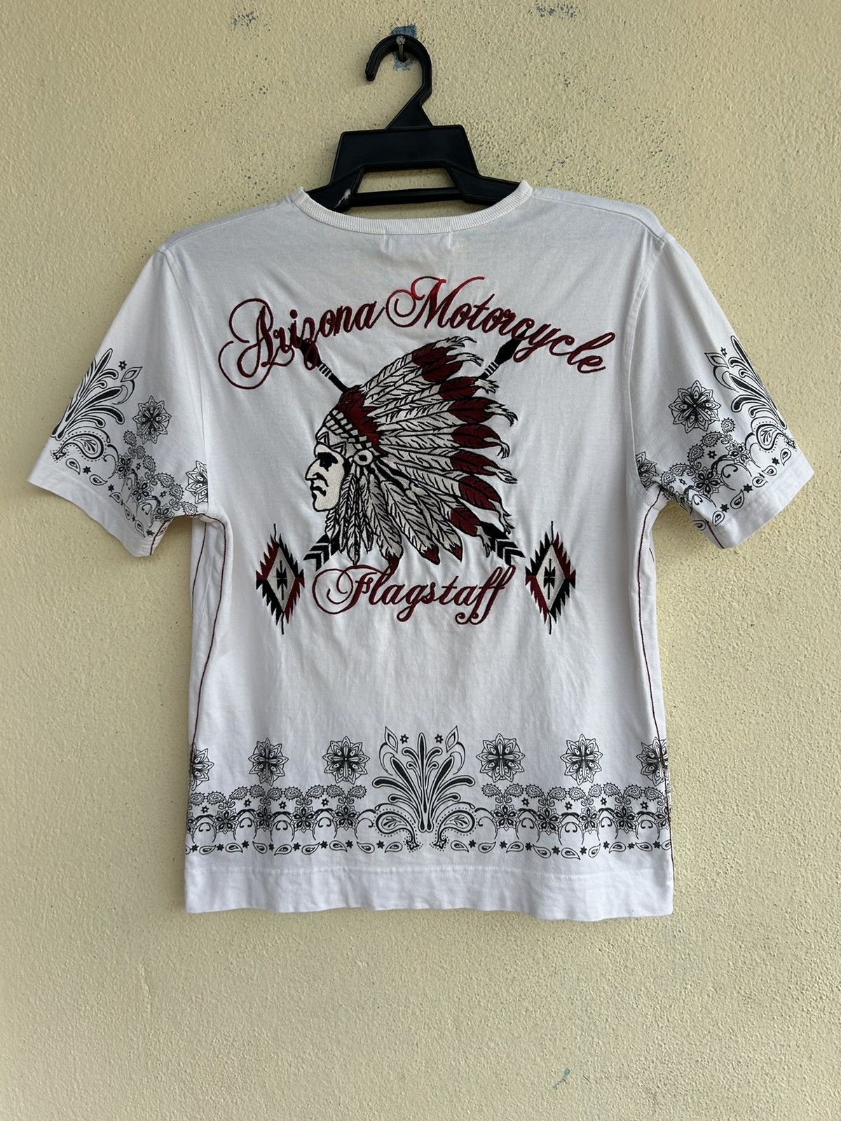 Flagstuff Flagstaff Arizona Motorcycle Embroidered Tshirt Size US XS / EU 42 / 0 - 1 Thumbnail