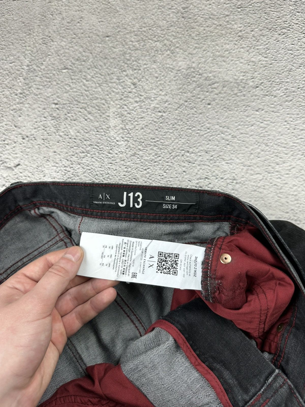 Armani Exchange Armani Exchange Slim Denim Jeans + Armani Leather Belts Y2K Size US 34 / EU 50 - 12 Thumbnail