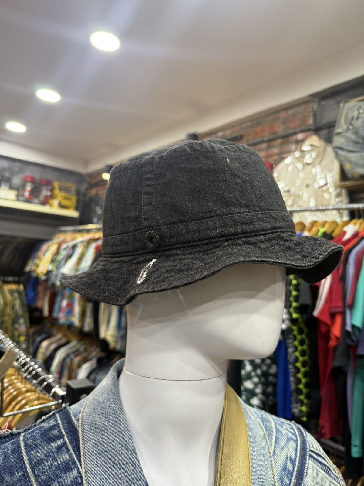 Japanese Brand C4LA Heroic denim bucket hat Size ONE SIZE - 5 Thumbnail