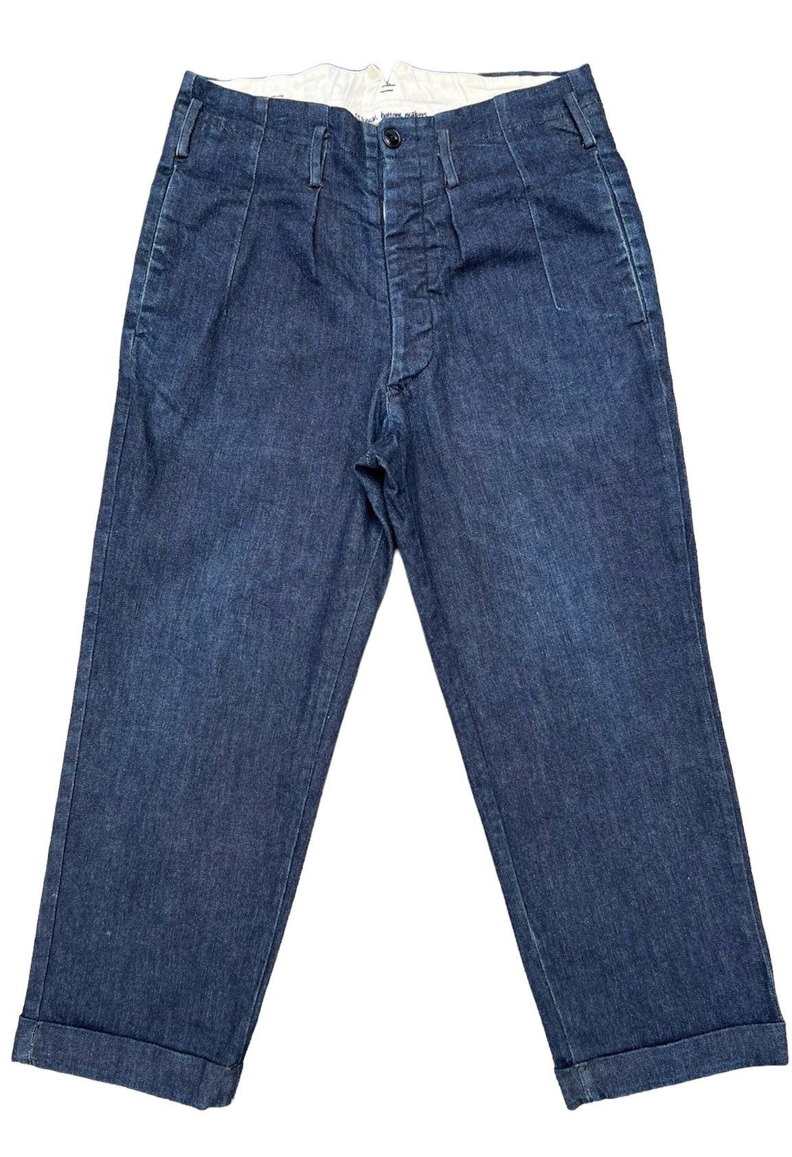 Japanese Brand Tutaee 15Jyugo Bottom Makers Japan Cropped Denim Chinos Pant Size US 31 - 1 Thumbnail