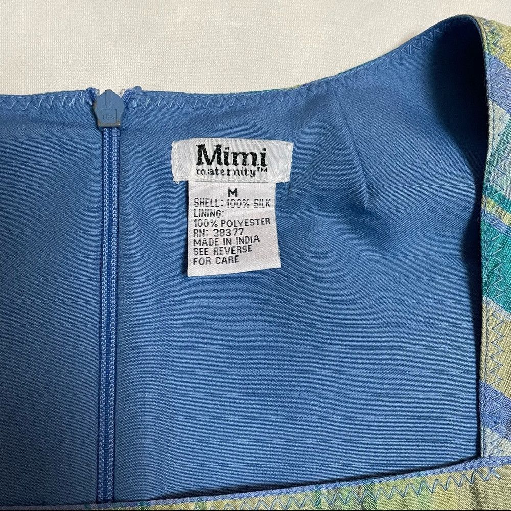 Other Mimi Maternity Plaid Green Blue Silk Top Size M Size M / US 6-8 / IT 42-44 - 8 Thumbnail