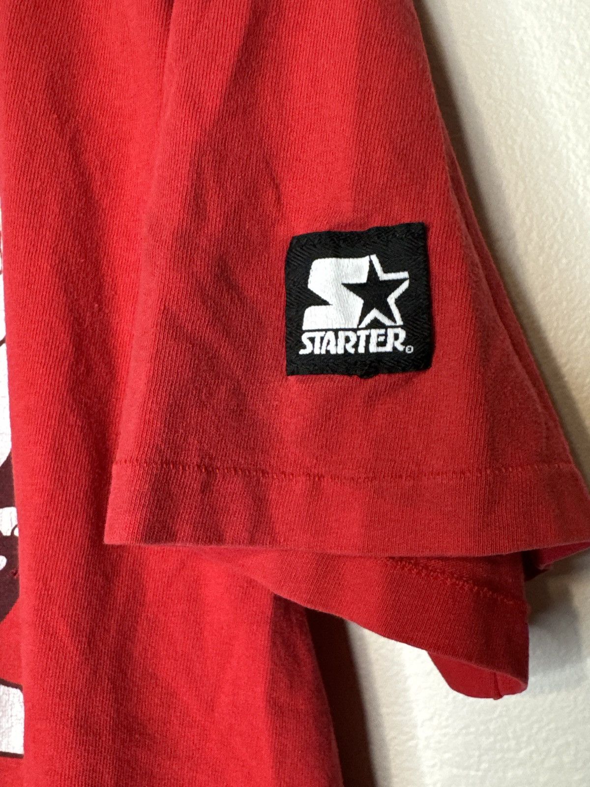 NHL × Starter × Vintage Vintage 1995 Detroit Red Wings Call To Arms Playoffs Tee Size US XL / EU 56 / 4 - 7 Thumbnail