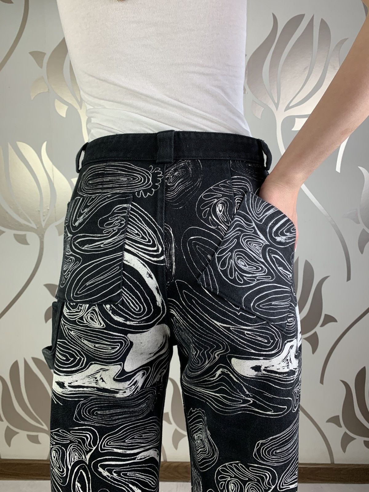 Drain Gang Archive Claire Barrow Flared Jeans Size 27" / US 4 / IT 40 - 7 Thumbnail