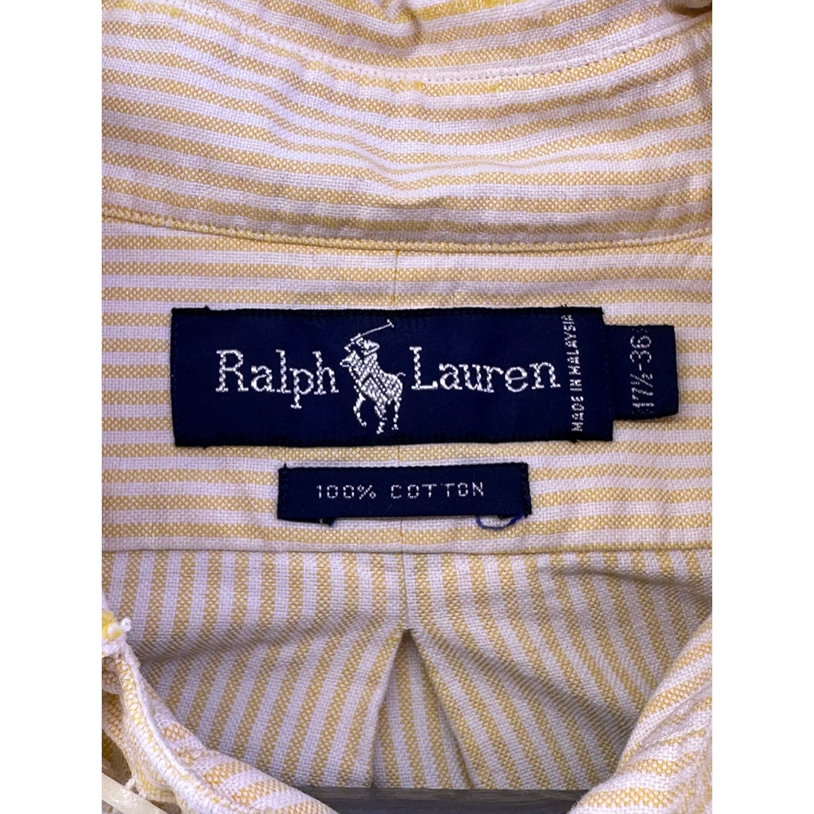 Ralph Lauren Vintage Ralph Lauren Pony Embroidered Striped LS Size 36/17 Size US XL / EU 56 / 4 - 7 Thumbnail