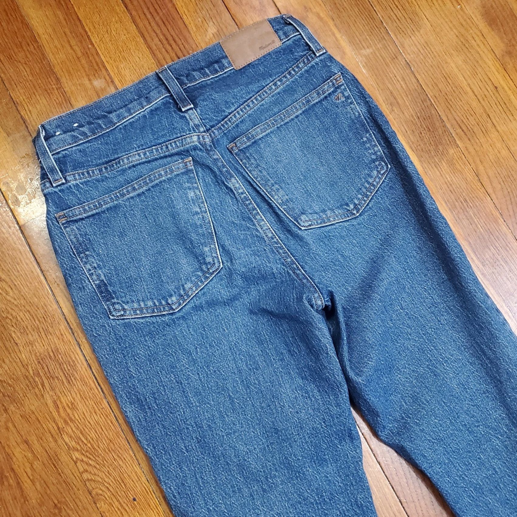 Madewell VINTAGE Madewell Jeans Womens 27 High Rise Straight Denim Blue 5-Pocket Design Slim Stretch Pockets Size 27" / US 4 / IT 40 - 3 Thumbnail