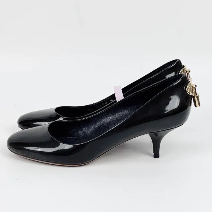 Louis Vuitton Louis Vuitton Black Patent Leather Heels -2508 Size US 6 / IT 36 - 1 Thumbnail