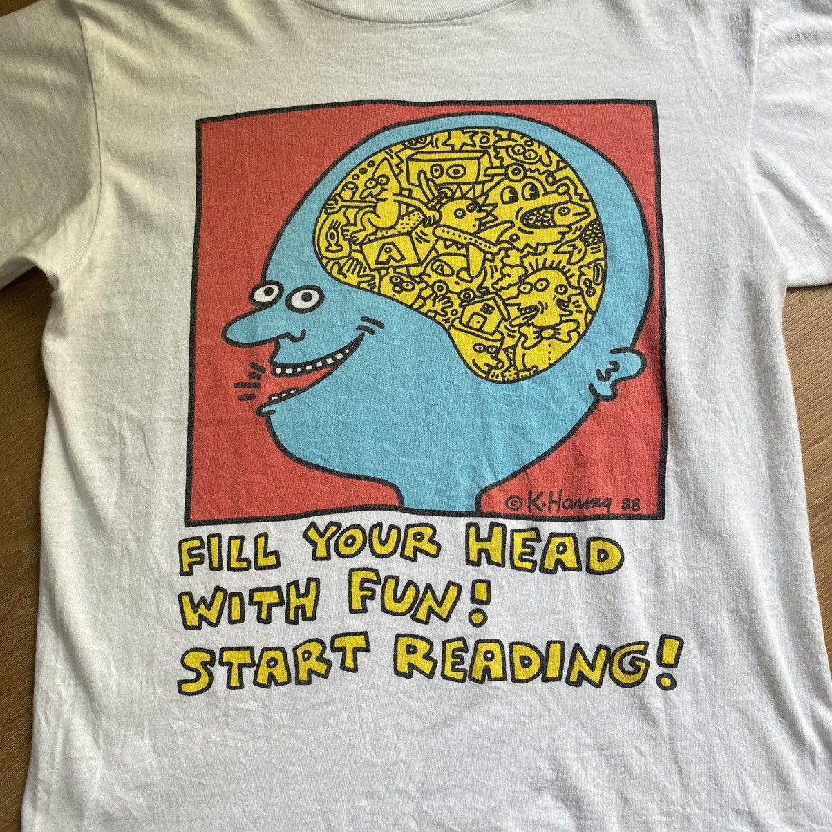 Keith Haring × Vintage VERY RARE! Vintage 1988 Keith Haring Art Museum Pop Art Size US M / EU 48-50 / 2 - 3 Thumbnail