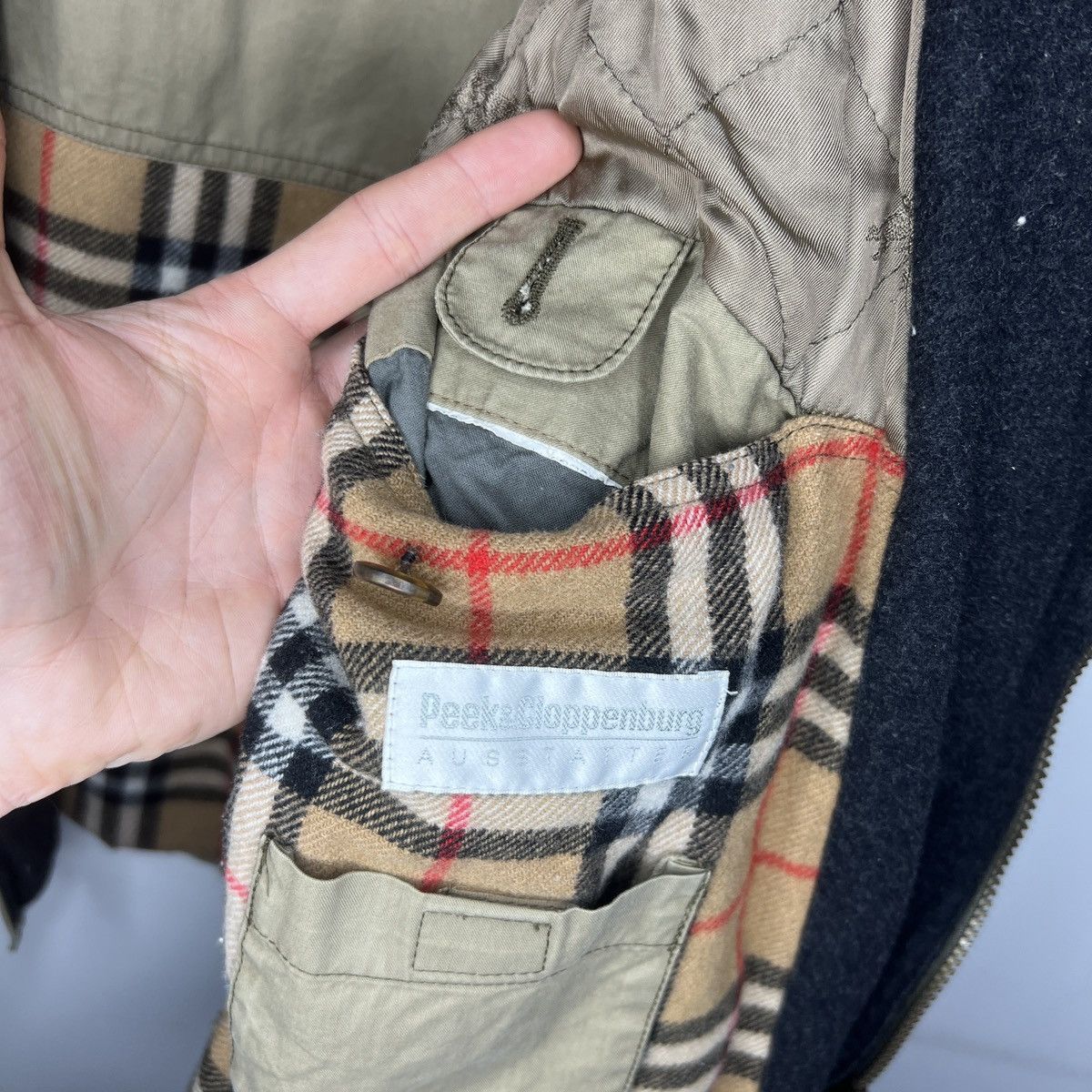 Burberry × Designer × Vintage Burberry Nova Check Vintage Coat Jacket Parka Beige 90s Size US M / EU 48-50 / 2 - 14 Thumbnail