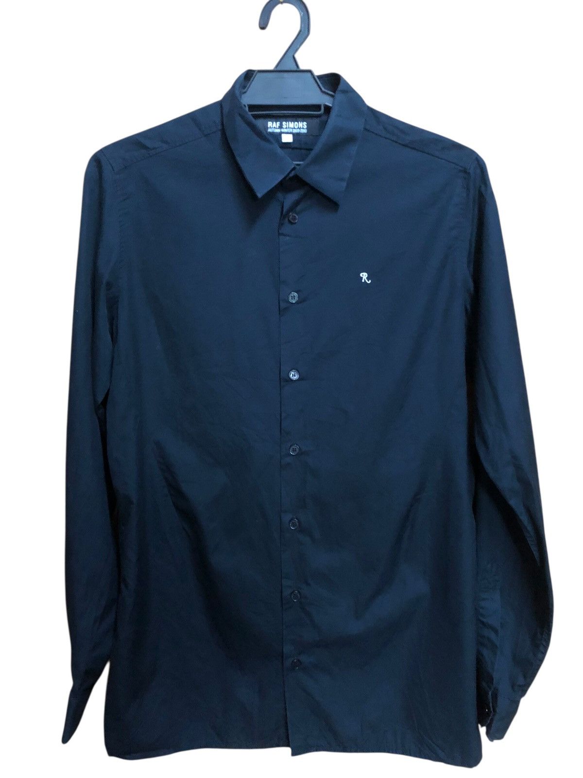 Raf Simons Raf Simons Autumn/Winter 2009-2010 navy blue Button Up Shirt Size US S / EU 44-46 / 1 - 1 Thumbnail