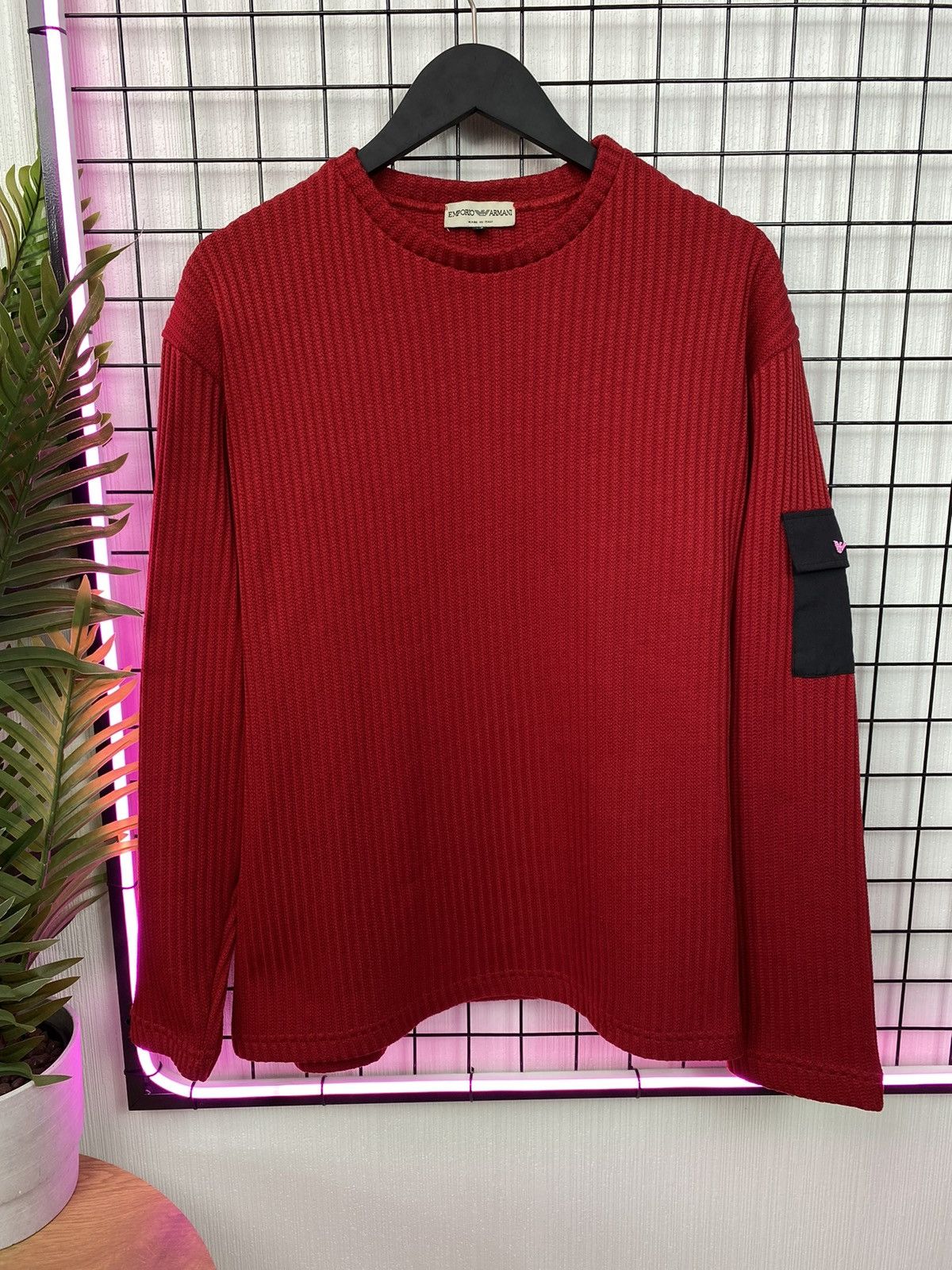 Armani × Emporio Armani Emporio Armani men sweater red XL made in italy sweatshirt Size US XL / EU 56 / 4 - 1 Thumbnail