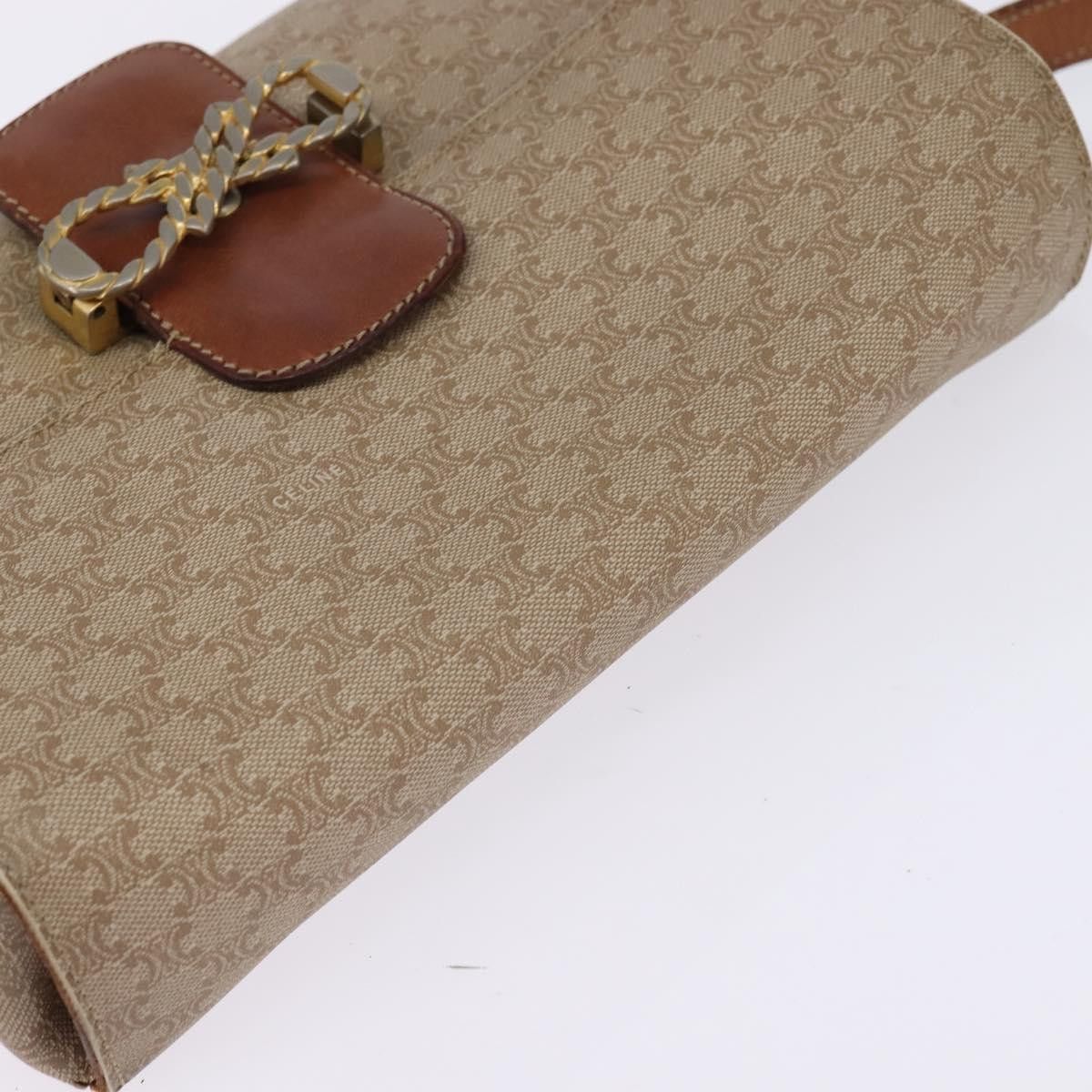 Celine CELINE Macadam Canvas Shoulder Bag Pvc Beige Gold Size ONE SIZE - 6 Thumbnail
