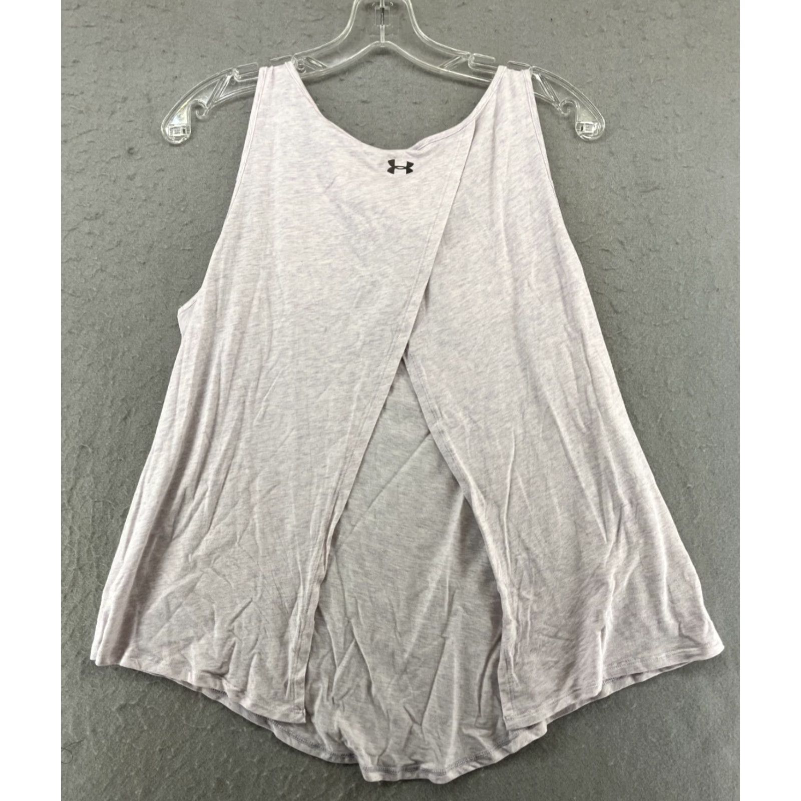 Under Armour Under Armour Tank Top Womens S All Season Gear Light Purple Sleeveless Racerback Slit Adjustable Loose Fit Pullover Activewear Shirt Size S / US 4 / IT 40 - 7 Thumbnail