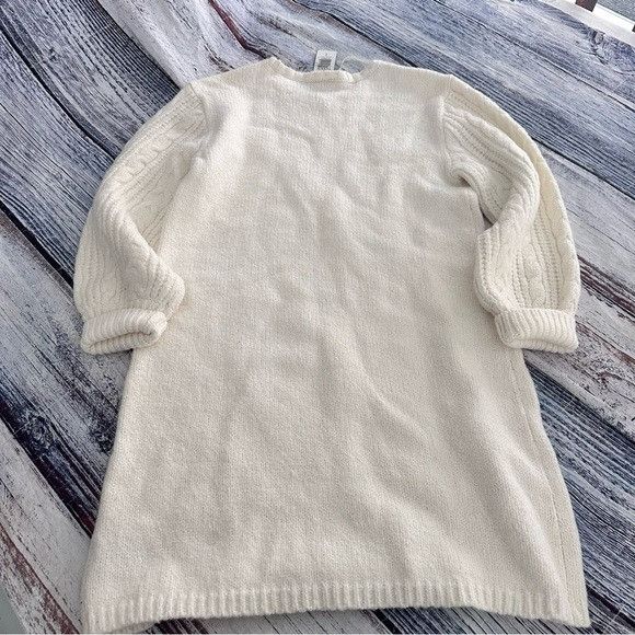 Torrid Torrid Ivory Mini Sweater Knit Blouson Cable Knit Sleeve Dre Size L / US 10 / IT 46 - 3 Thumbnail