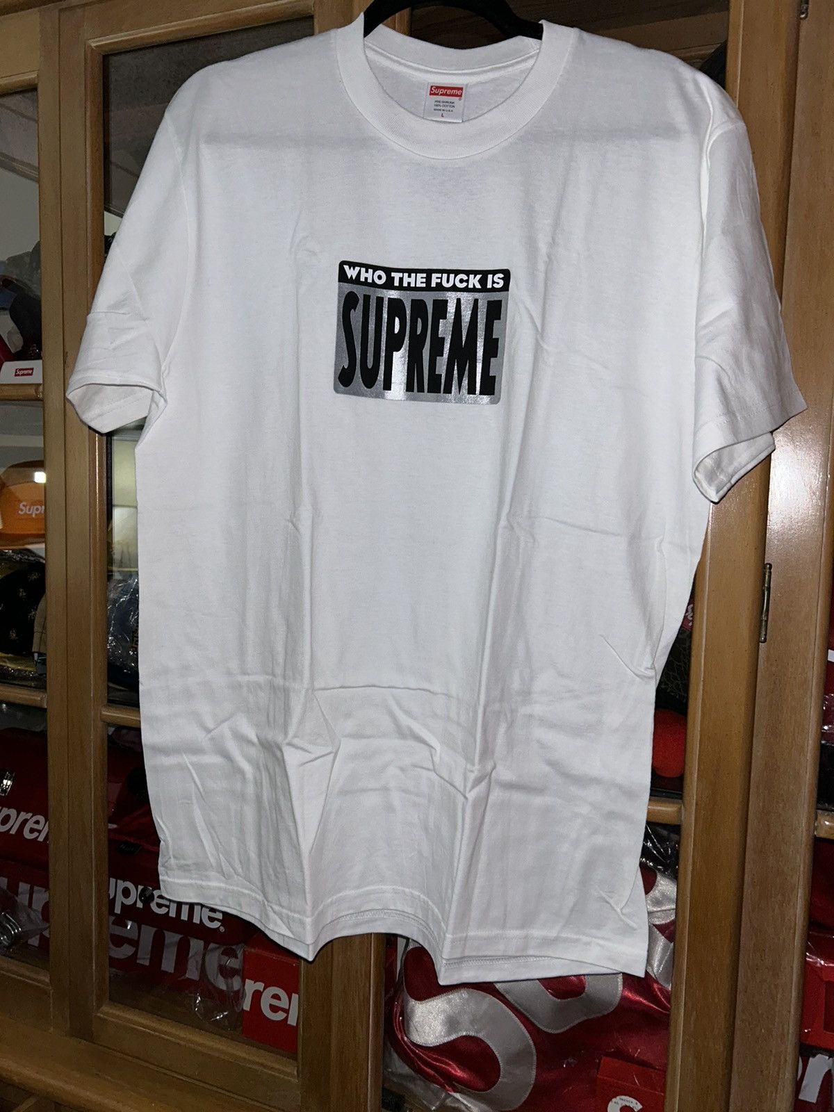 Supreme Supreme "Who The F@$&" Tee SS19 size Large NEW WITH TAGS Size US L / EU 52-54 / 3 - 1 Thumbnail