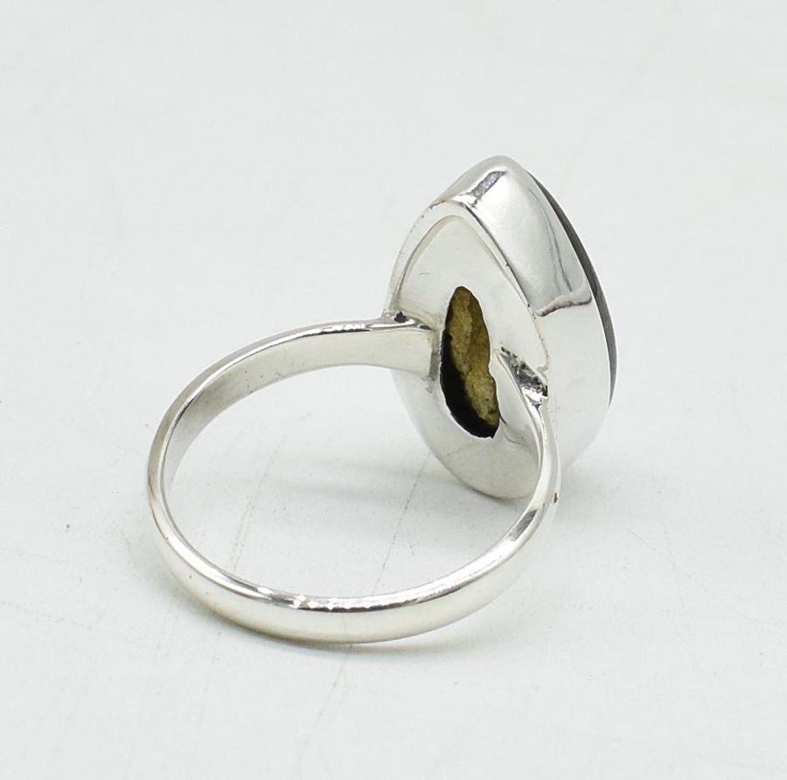 Handmade Boho Pear Labradorite Ring: 925 Sterling Silver Gems Jewelry Size ONE SIZE - 4 Thumbnail