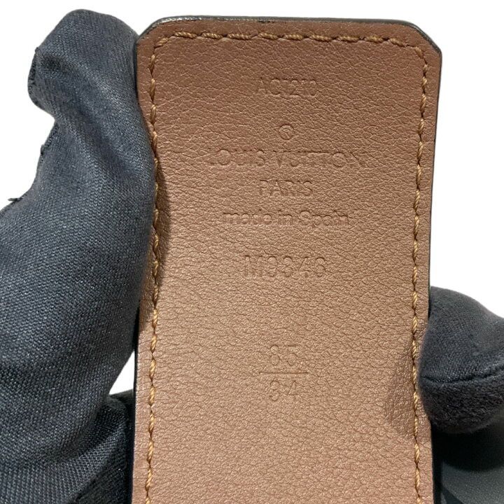 Louis Vuitton Louis Vuitton LV Monogram Eclipse Reversible Belt Gray Brown Size 34 - 6 Thumbnail