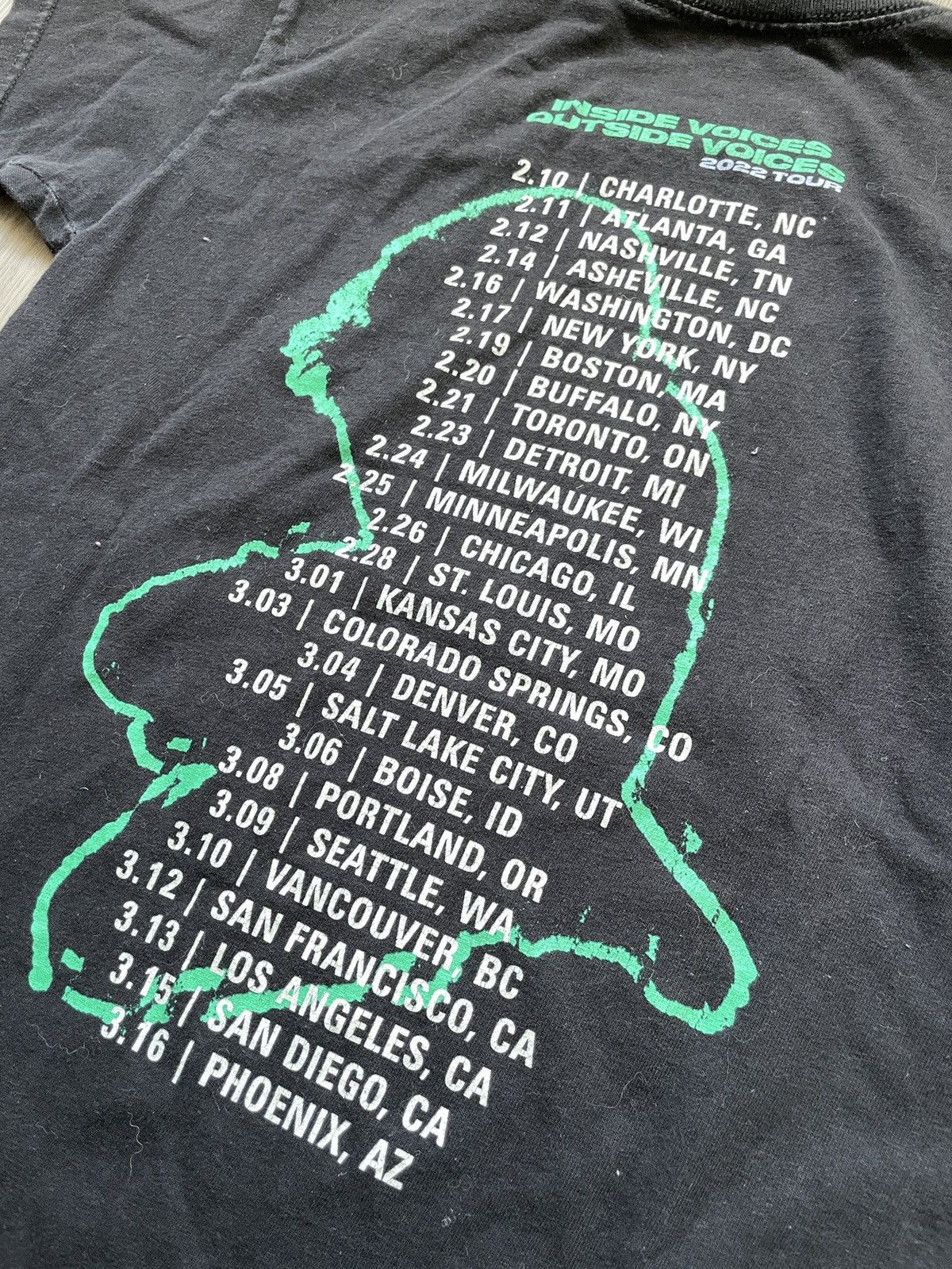Band Tees Y2K K.Flay “Inside-Outside Voices 2022 Tour” T-Shirt (Sz. S) Size US S / EU 44-46 / 1 - 5 Thumbnail